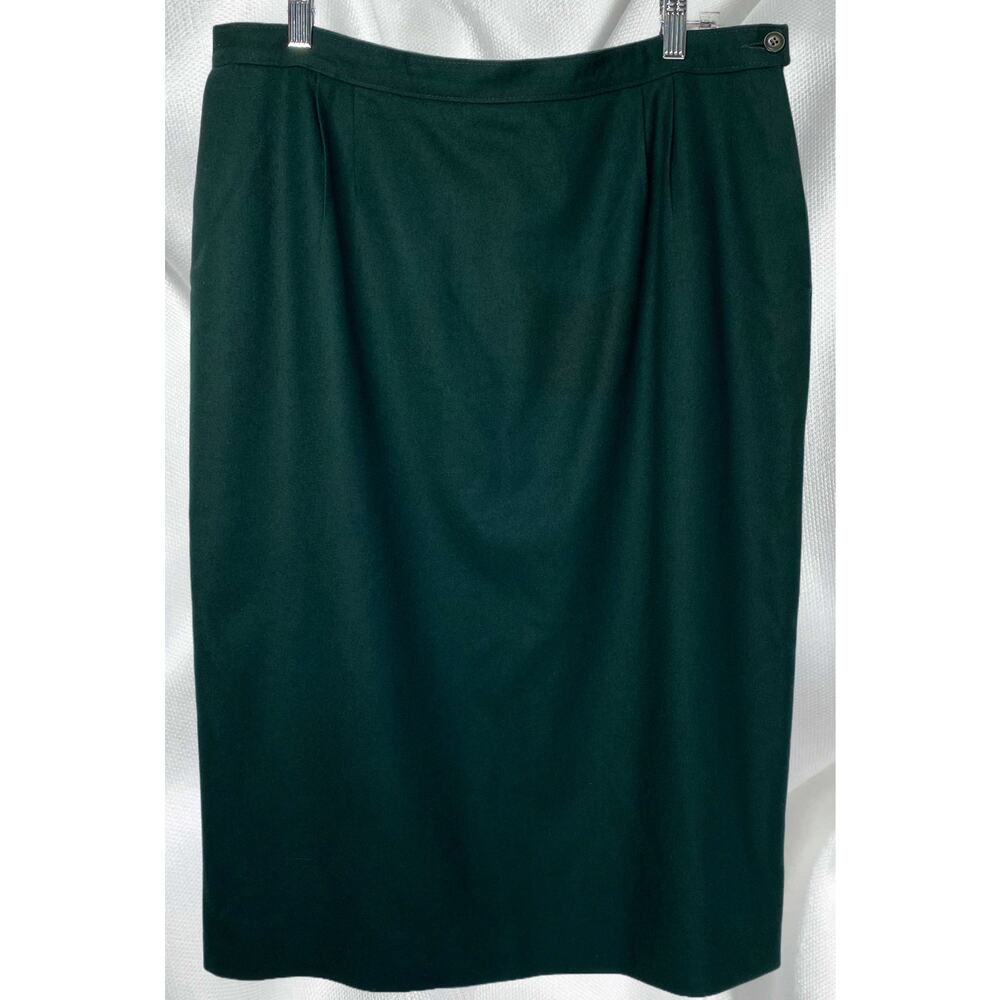 Vintage Pendleton Lined Wool Side Button Skirt Si… - image 1